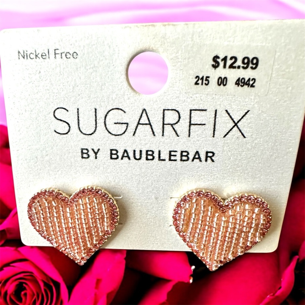 Heart Earrings - Pink